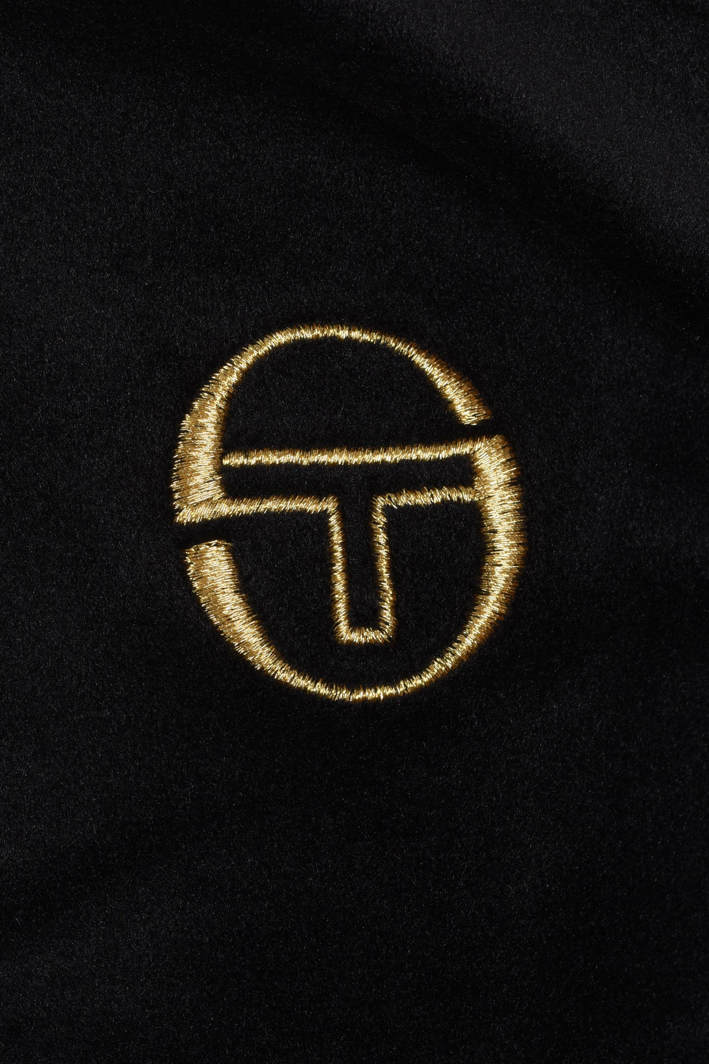 Sergio Tacchini Mahony Half Zip Velour Polo Black/Gold