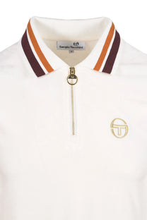 Sergio Tacchini Mahony Half Zip Velour Polo Gardenia/Gold Sergio Tacchini