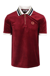 Sergio Tacchini Mahony Half Zip Velour Polo Rhubarb/Gold Sergio Tacchini