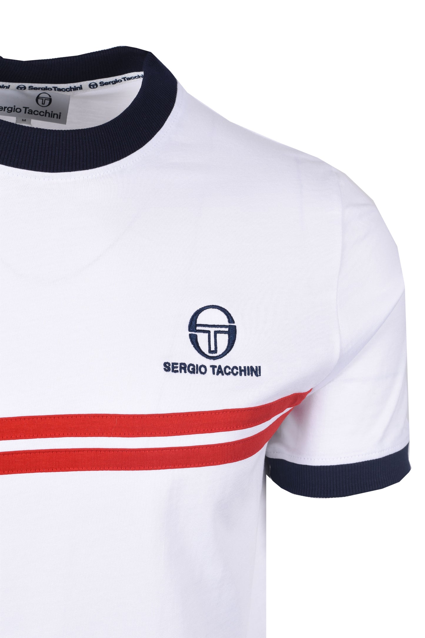 Sergio Tacchini SuperMK2 T-Shirt White/Adrenaline Rush