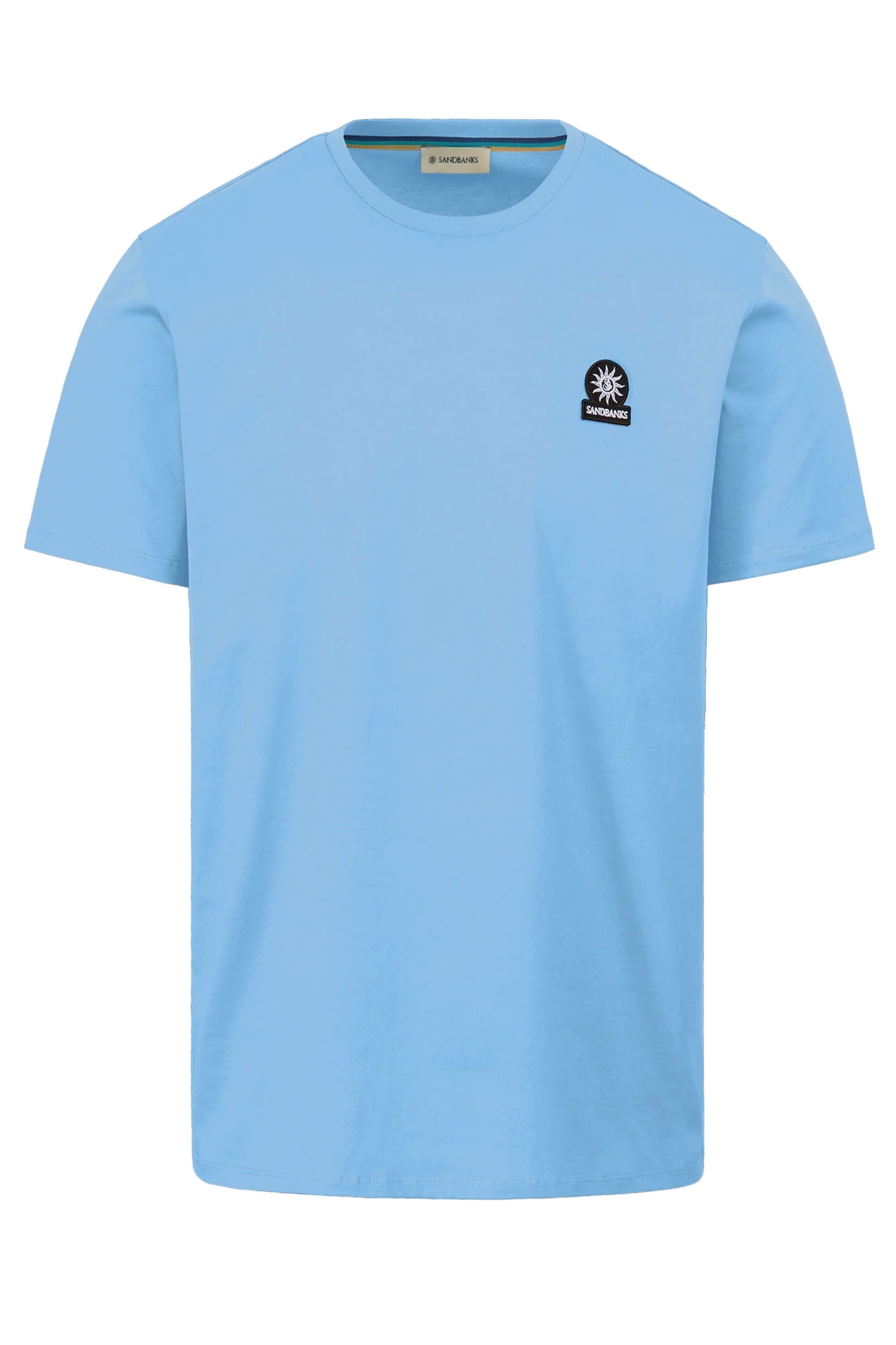 SANDBANKS BADGE LOGO T-SHIRT DUSTY BLUE