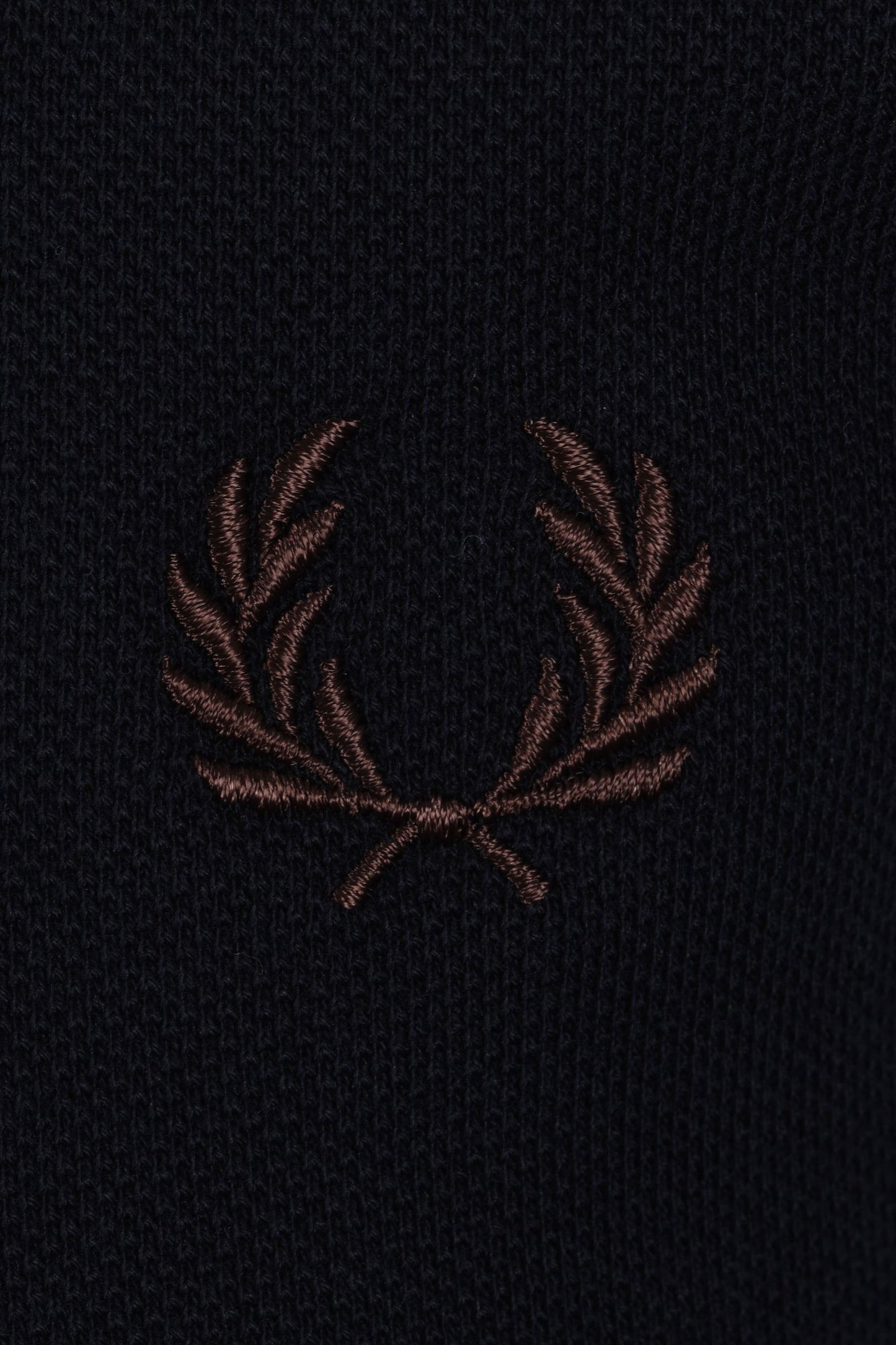 FRED PERRY TWIN TIPPED POLO NAVY/WARM OAT/ BURNT TOBACCO