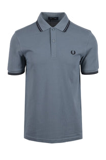 FRED PERRY TWIN TIPPED POLO STOCKPORT BLUE Fred Perry
