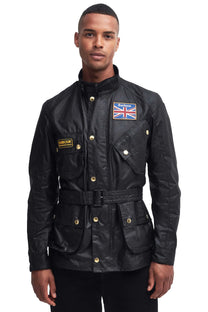 Barbour International Union Jack Jacket Black Barbour International