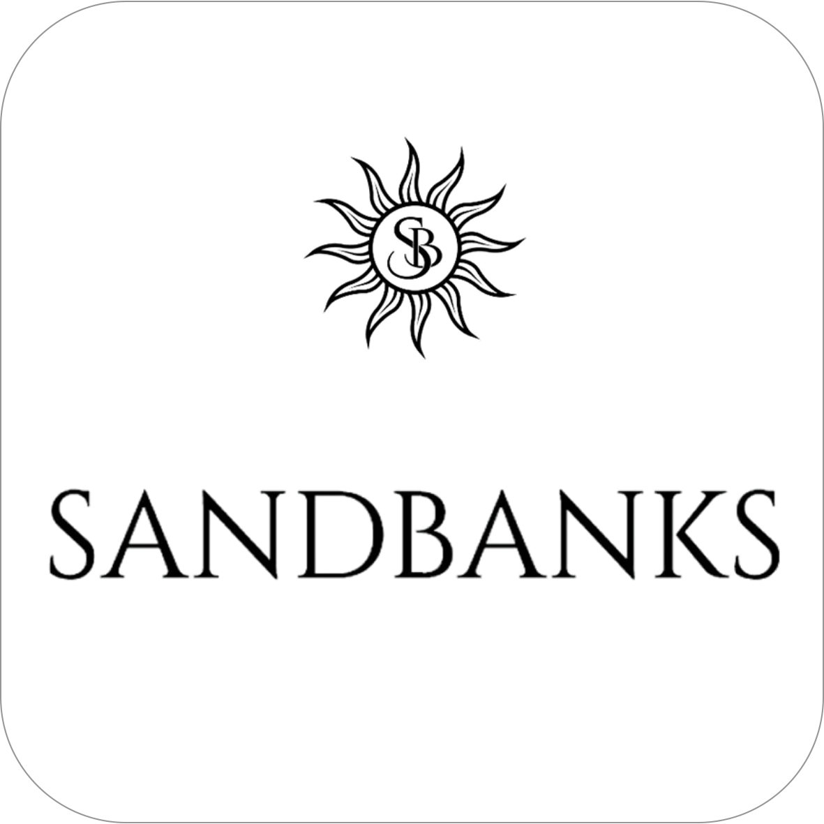 Sandbanks logo, sun icon
