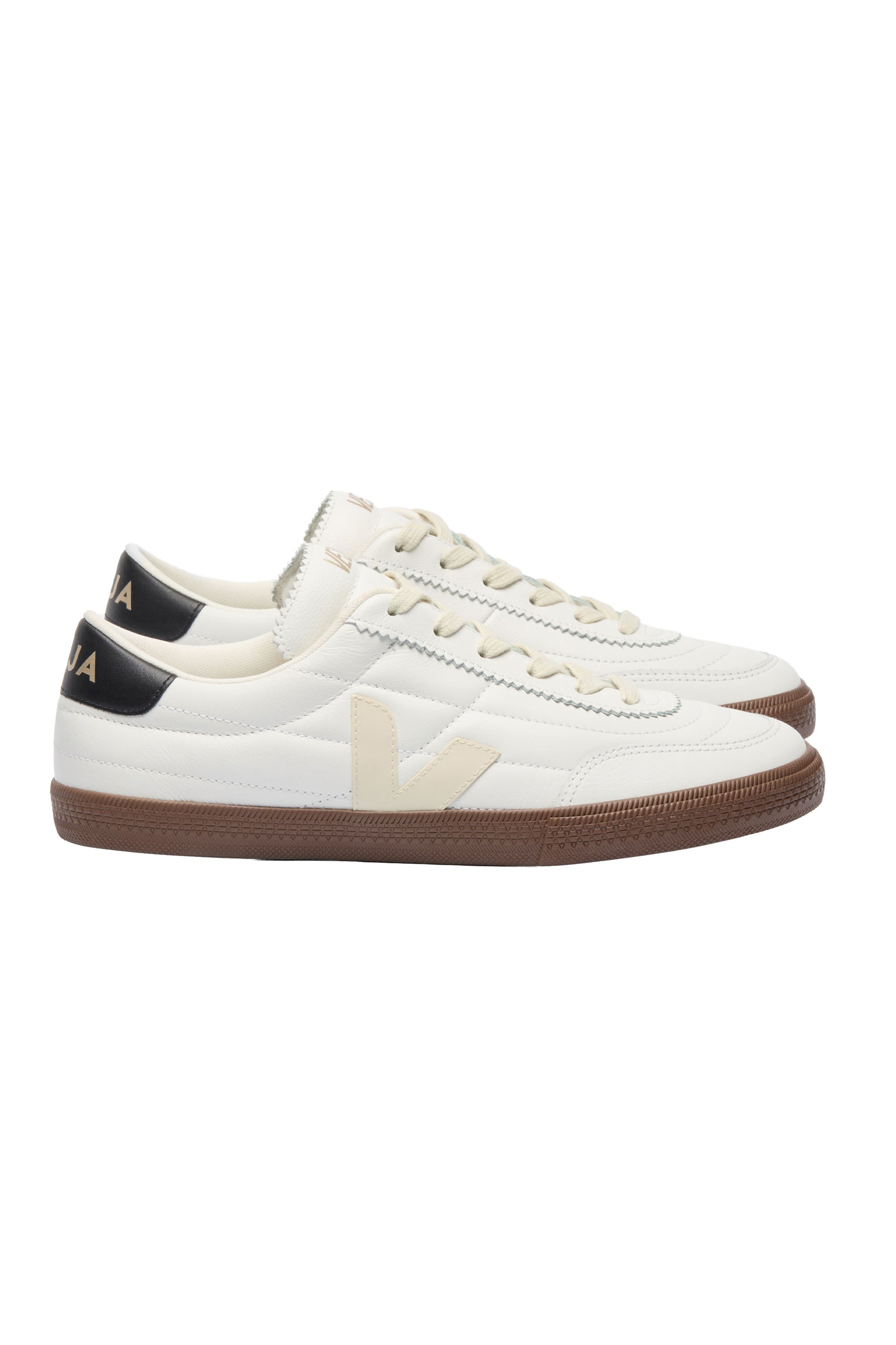 VEJA PANENKA O.T. LEATHER TRAINER WHITE/BLACK/BARK Veja Michael Stewart Menswear  Trainers