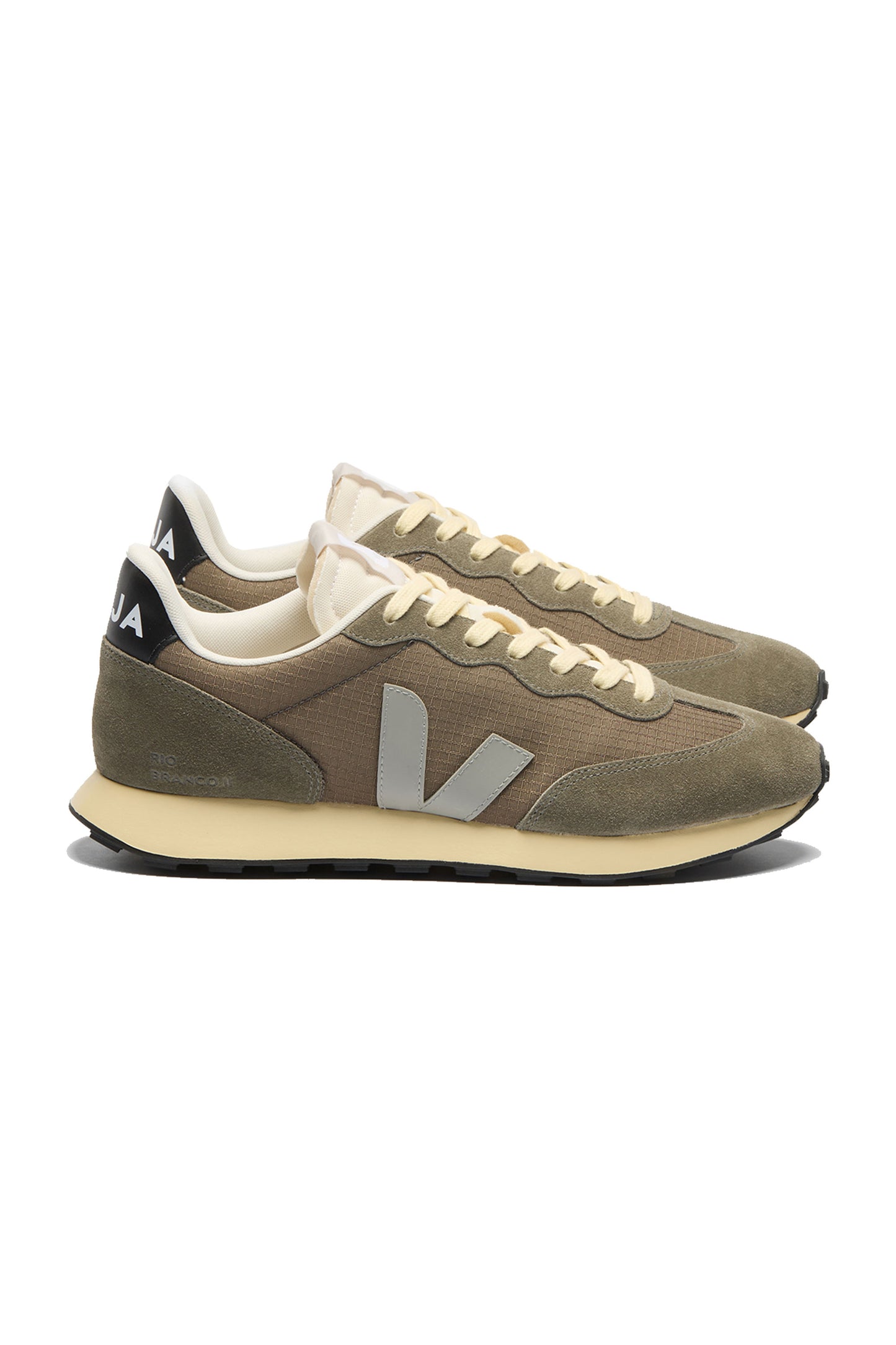 VEJA RIO BRANCO II RIPSTOP TRAINER KAKI/OXFORD/GREY/BLACK Veja Michael Stewart Menswear  Trainers