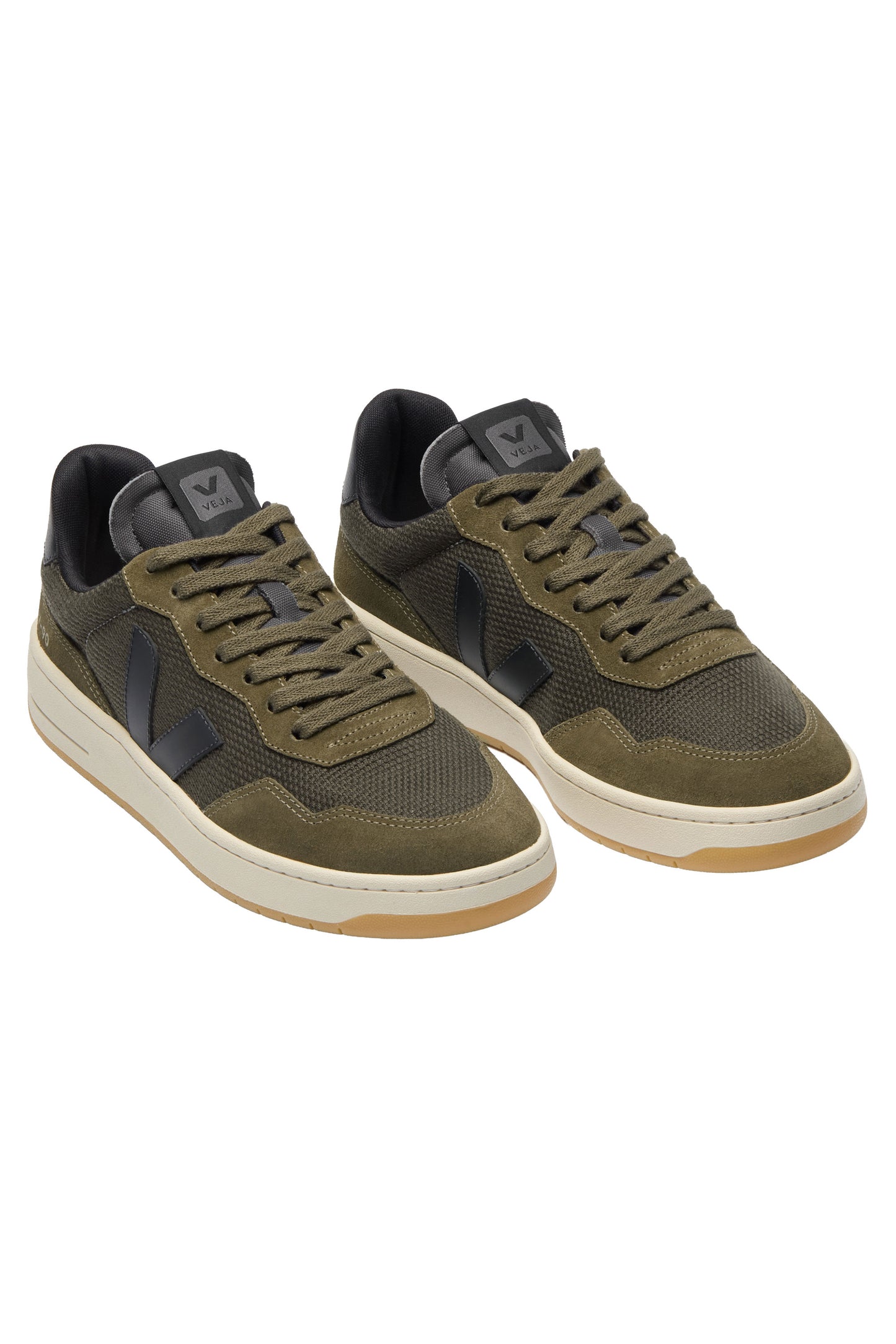 VEJA V-90 B-MESH TRAINER OLIVE/BLACK Veja Michael Stewart Menswear  Trainers