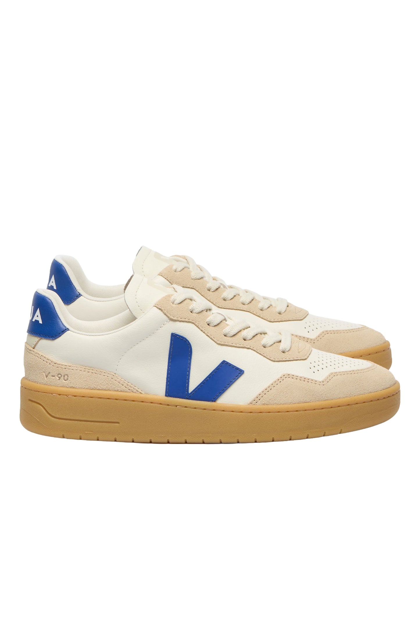 VEJA V-90 O.T. LEATHER TRAINER PURE ATLANTIQUE/ALMOND/NATURAL