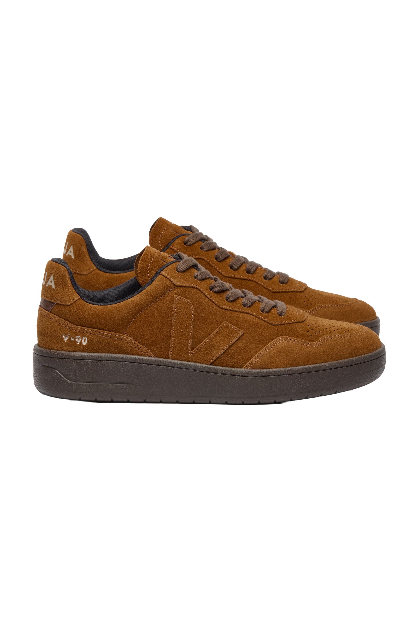 VEJA V-90 SUEDE TRAINER COGNAC/EAGLE Veja Michael Stewart Menswear  Trainers