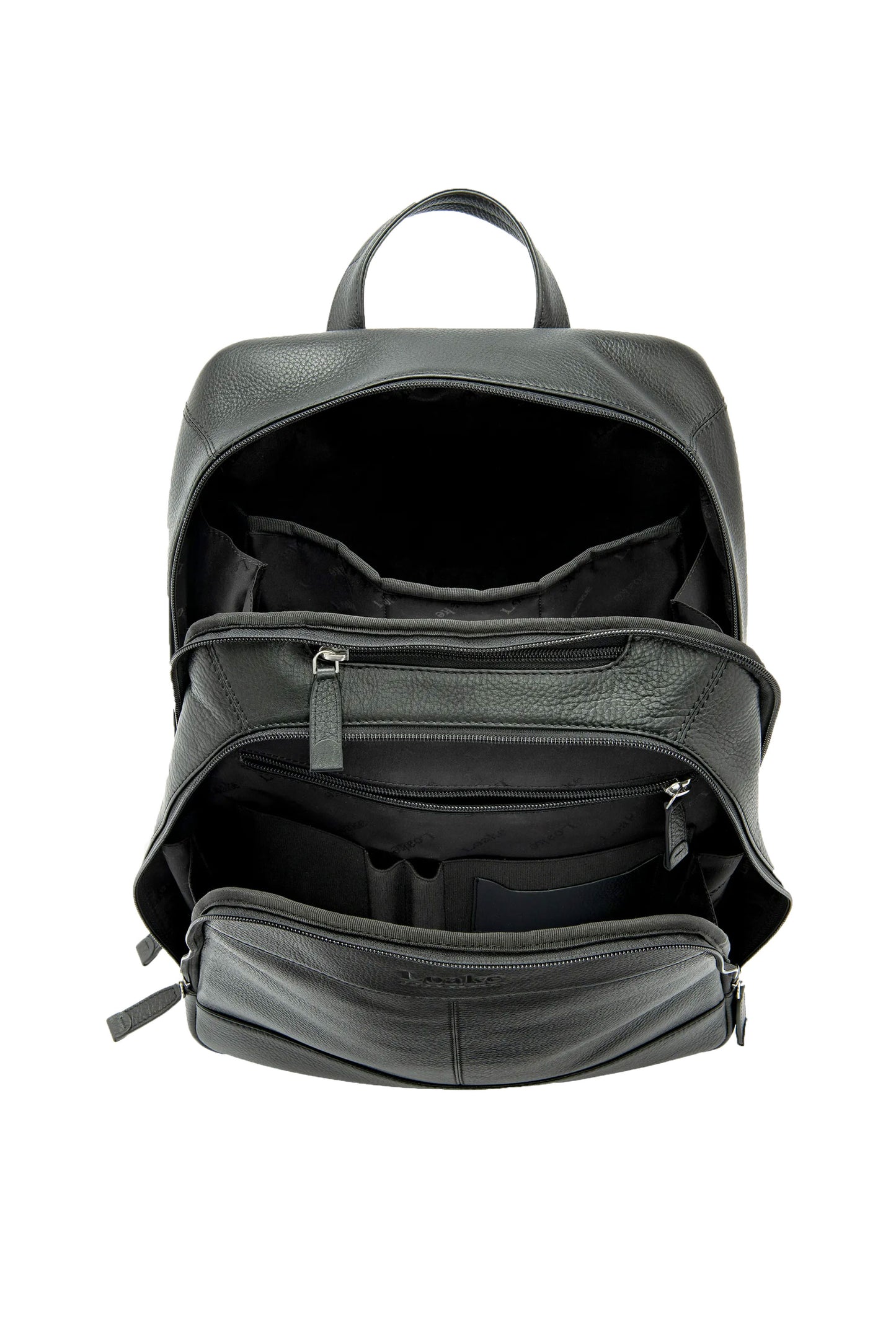 LOAKE WATERLOO LEATHER RUCKSACK BLACK