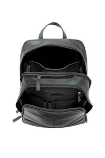 LOAKE WATERLOO LEATHER RUCKSACK BLACK Loake