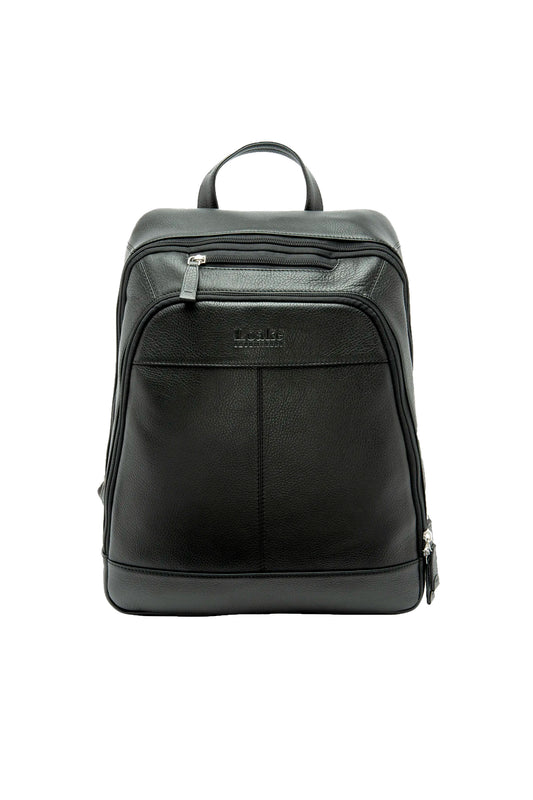 LOAKE WATERLOO LEATHER RUCKSACK BLACK