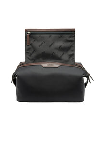 LOAKE WELLAND WASH BAG BLACK Loake