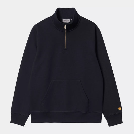 CARHARTT CHASE NECK 1/4 ZIP DARK NAVY/GOLD