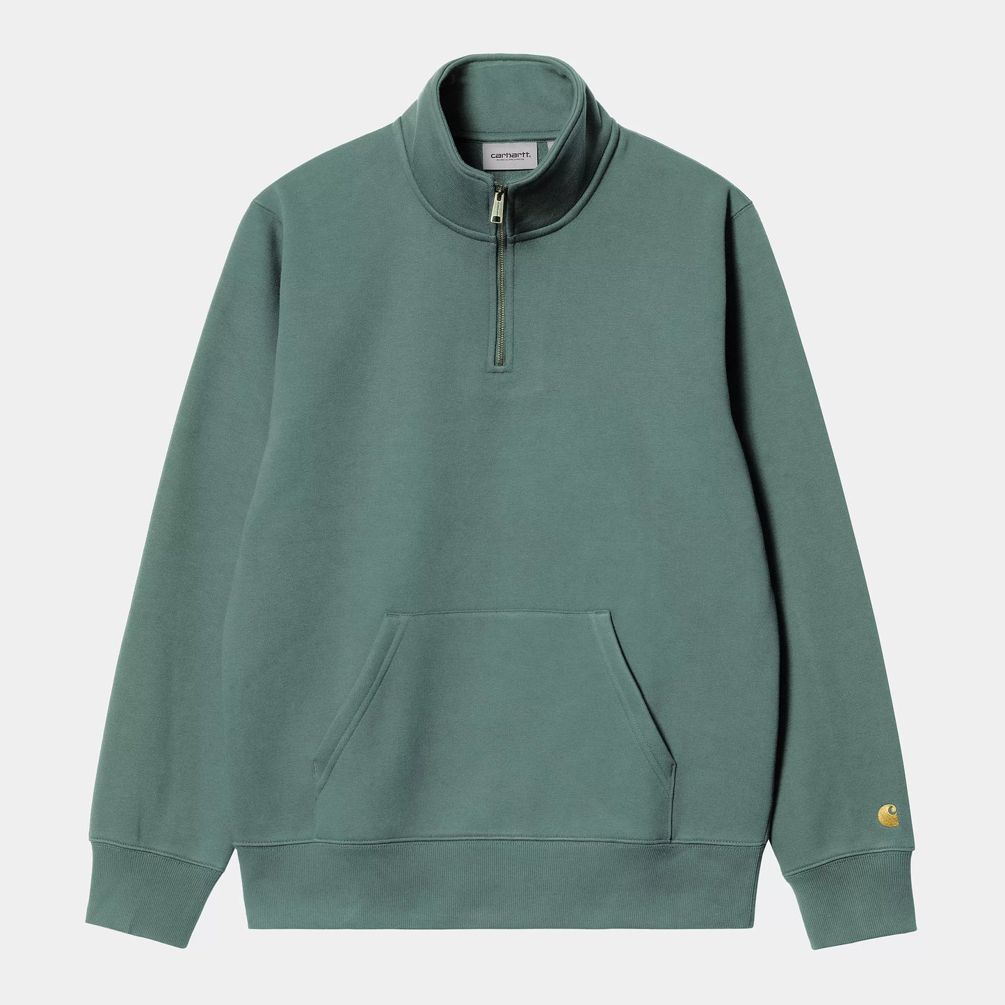 CARHARTT CHASE NECK 1/4 ZIP SILVER PINE/GOLD