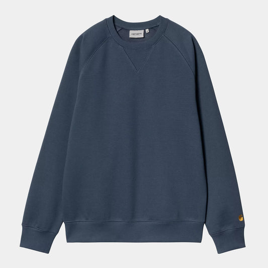CARHARTT CHASE SWEATSHIRT DUSKY BLUE/GOLD