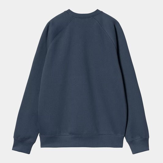 CARHARTT CHASE SWEATSHIRT DUSKY BLUE/GOLD