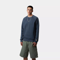 CARHARTT CHASE SWEATSHIRT DUSKY BLUE/GOLD Carhartt