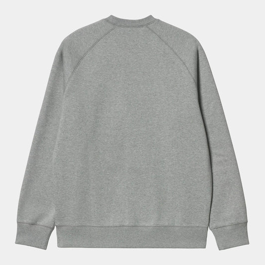 CARHARTT CHASE SWEATSHIRT GREY HEATHER/GOLD