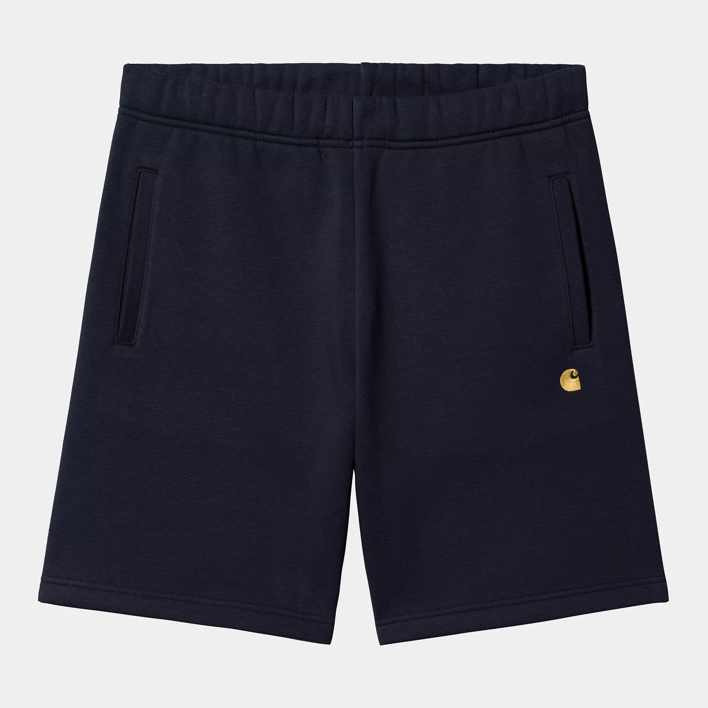 CARHARTT CHASE SWEAT SHORT DARK NAVY/GOLD