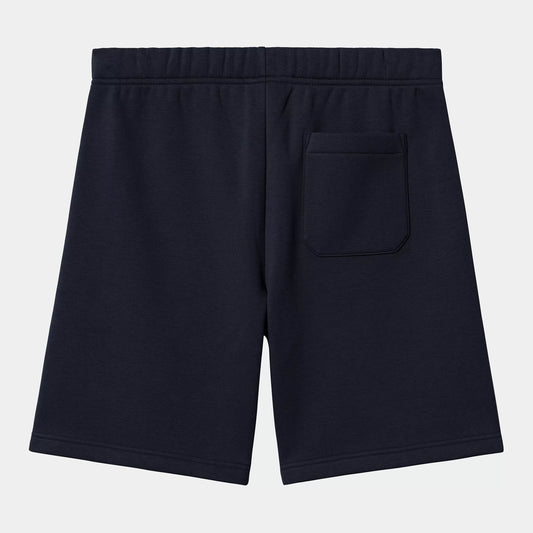 CARHARTT CHASE SWEAT SHORT DARK NAVY/GOLD