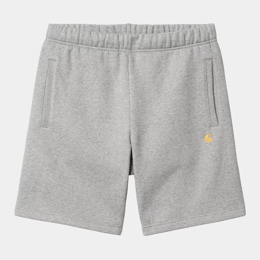 CARHARTT CHASE SWEAT SHORT GREY HEATHER/GOLD Carhartt