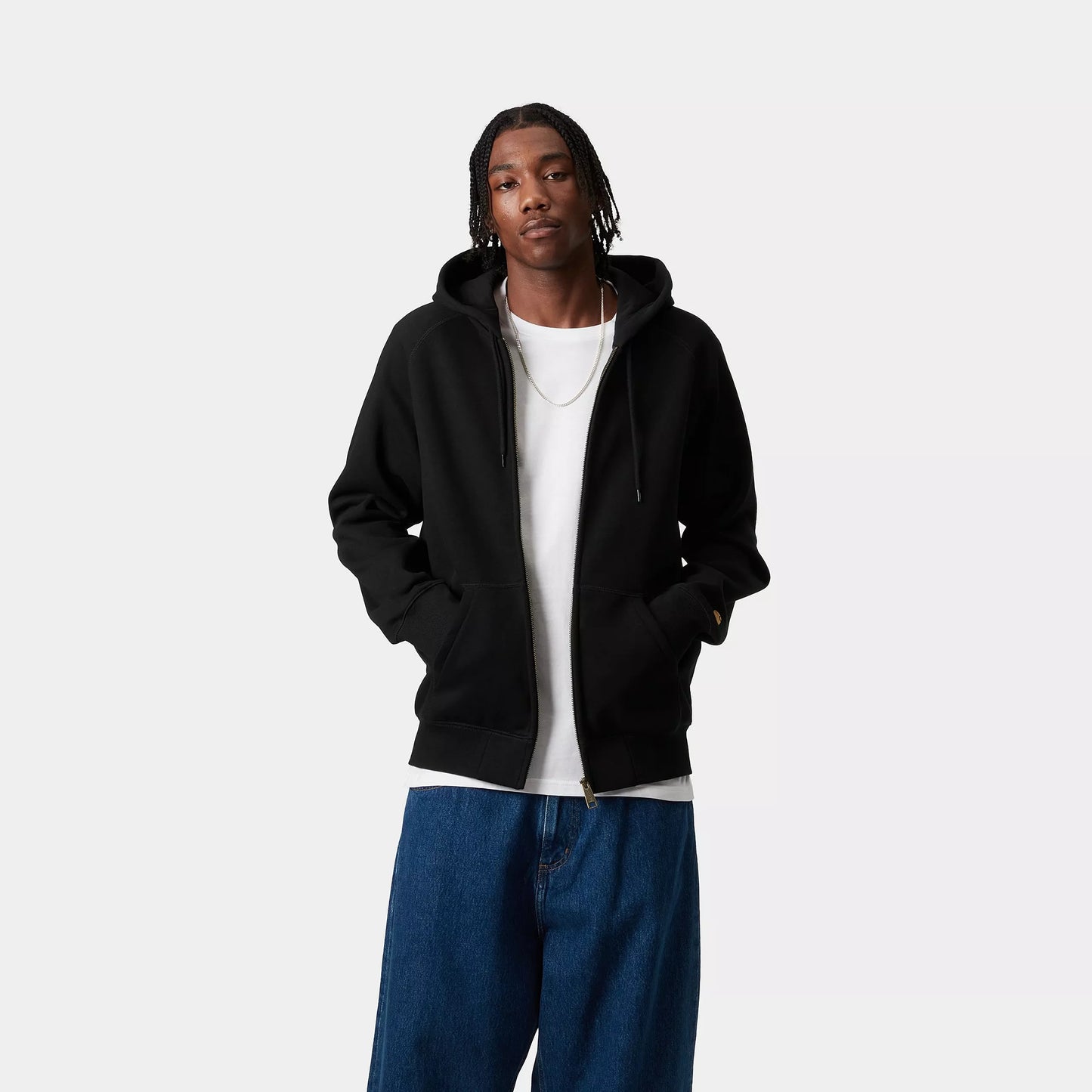 CARHARTT HOODED CHASE JACKET BLACK/GOLD