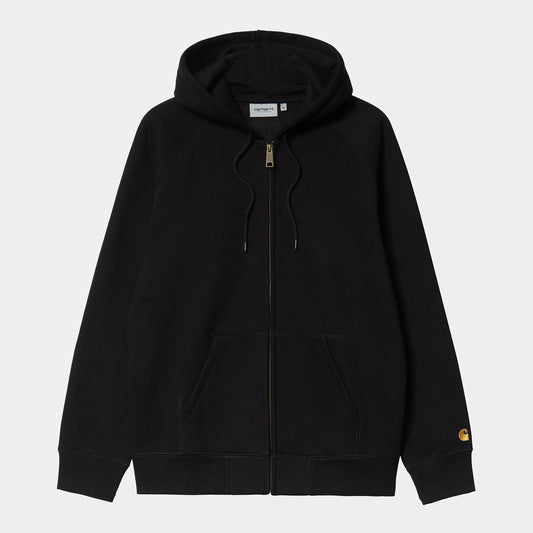 CARHARTT HOODED CHASE JACKET BLACK/GOLD