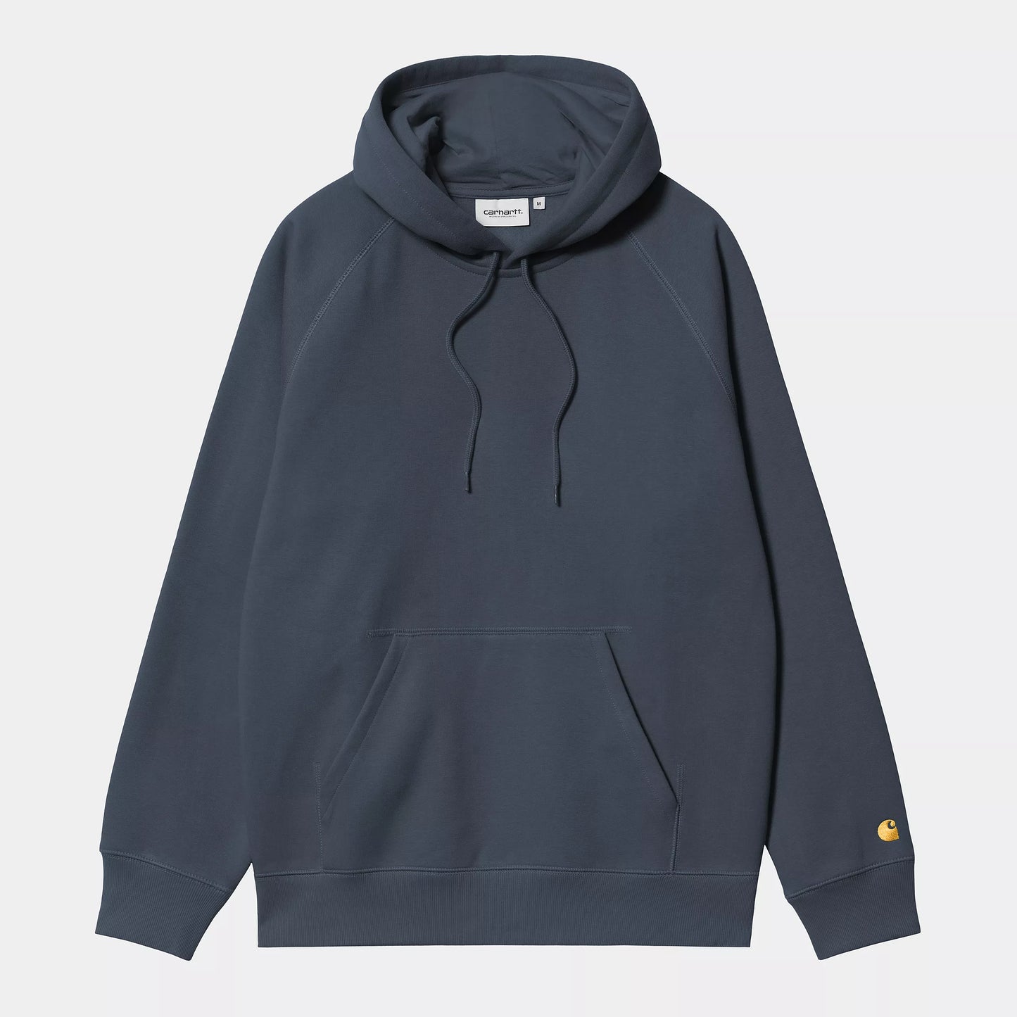 CARHARTT HOODED SWEATSHIRT DUSKY BLUE/GOLD