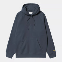 CARHARTT HOODED SWEATSHIRT DUSKY BLUE/GOLD Carhartt
