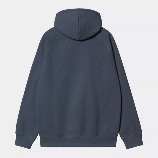 CARHARTT HOODED SWEATSHIRT DUSKY BLUE/GOLD