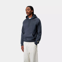 CARHARTT HOODED SWEATSHIRT DUSKY BLUE/GOLD Carhartt