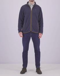 Man wearing a Barbour gilet in navy