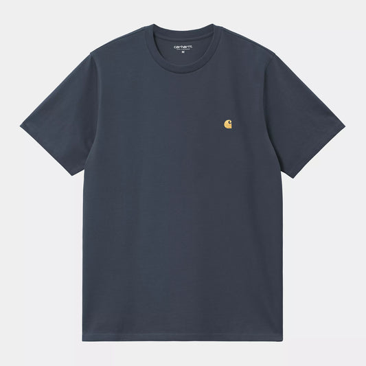 CARHARTT S/S CHASE T-SHIRT DUSKY BLUE/GOLD Carhartt